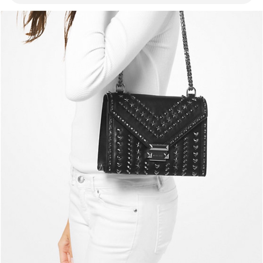Michael Kors Whitney Large Studded Leather
Convertible Shoulder Bag